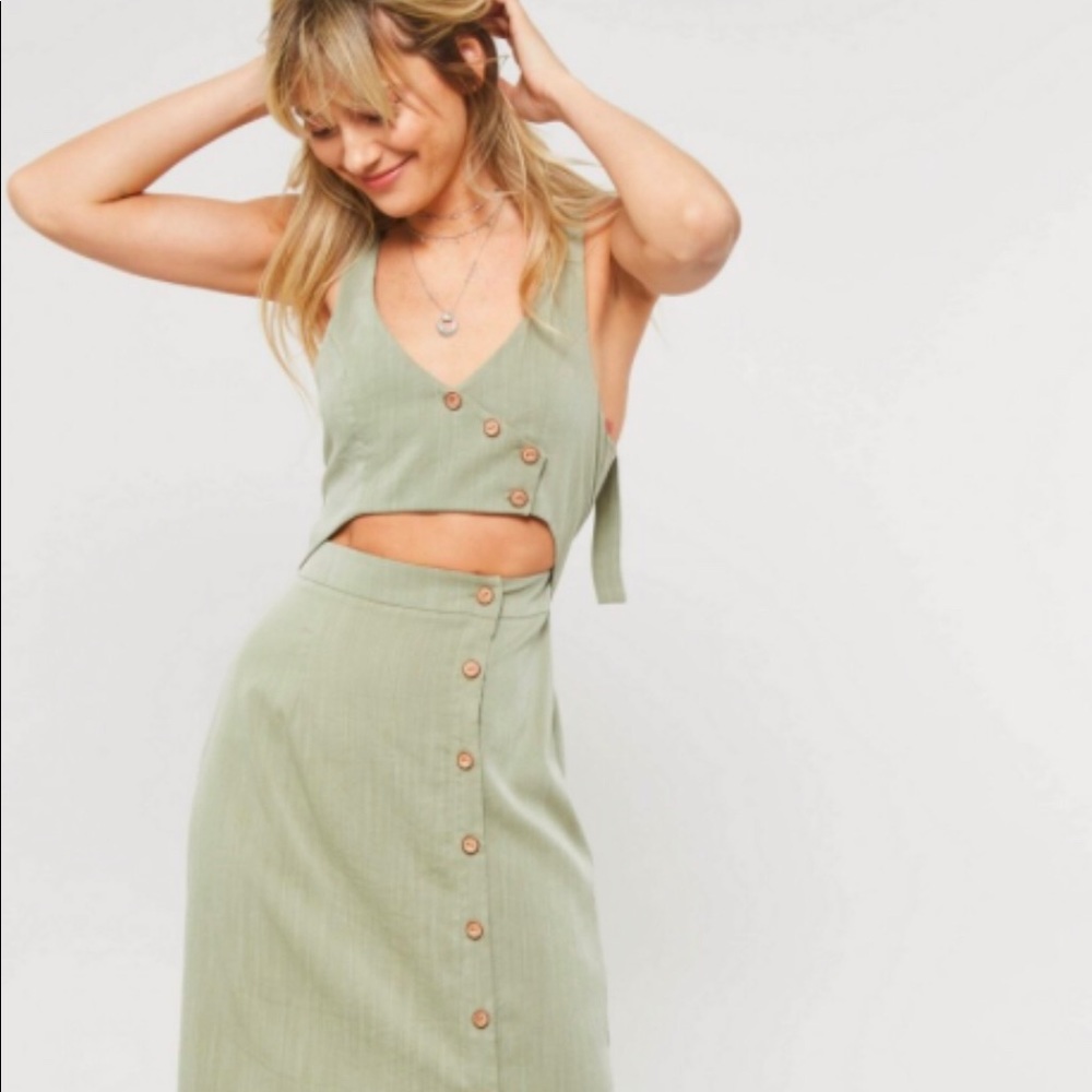 Woven midi dress